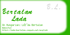 bertalan lada business card